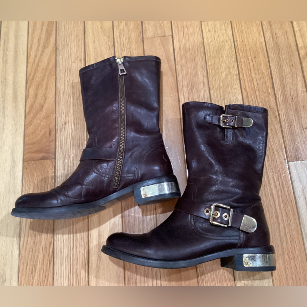 Dark Brown Leather Boots, made in Spain, size 37 - Picture 6 of 10